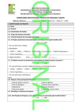 Formulário Identificação de Projeto e Equipe pdf - propi