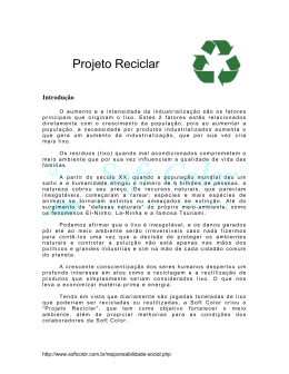 relatório do programa reciclar