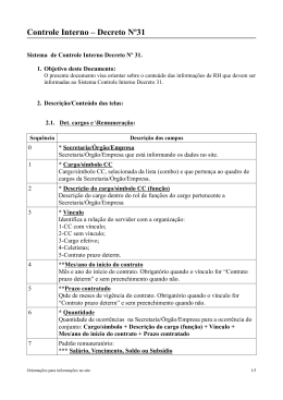 Informa&ccedil;&otilde;es RH