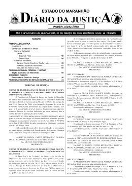 di&aacute;rio da justi&ccedil;a - Portal do Poder Judici&aacute;rio do Estado do Maranh&atilde;o