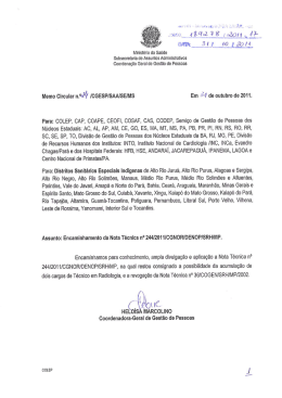 Memo-circular nº 24 - Ministério da Saúde