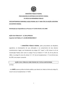 A&ccedil;&atilde;o Civil P&uacute;blica n&ordm; 12 /2011/PRDF/AC