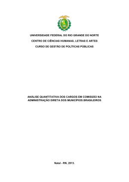 SANTOS, Patr&iacute;cia Elisama de Souto. An&aacute;lise quantitativa dos cargos
