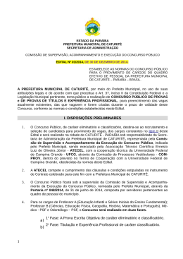 Edital 01/2014 - Comprov - Universidade Federal de Campina Grande