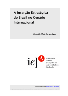A Inserção Estratégica do Brasil no Cenário Internacional