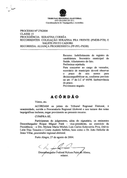 processo 15 2762004 - Tribunal Regional Eleitoral do Rio Grande