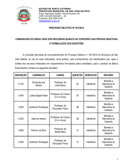 Resposta aos Recursos contra Questões