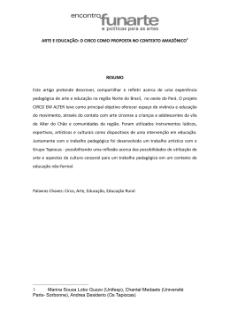 Arte e educa&ccedil;&atilde;o: o circo como proposta no contexto