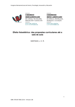 Efeito fotoel&eacute;trico: das propostas curriculares at&eacute; a sala de aula