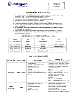 RECUPERA&Ccedil;&Atilde;O PROJETO DE DISCIPLINA PROFESSOR Biologia