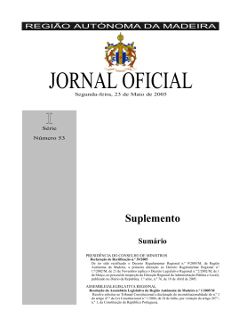JORNAL OFICIAL - Governo Regional da Madeira