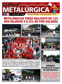 FolhaMetal 269 - Sindicato dos Metal&uacute;rgicos de Porto Alegre