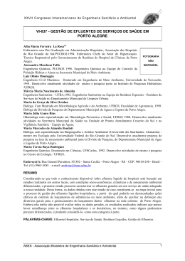 vi-037 - gest&atilde;o de efluentes de servi&ccedil;os de sa&uacute;de em
