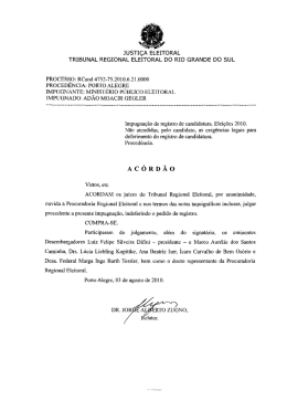 Acórdão - processo RCand475275 - Tribunal Regional Eleitoral do