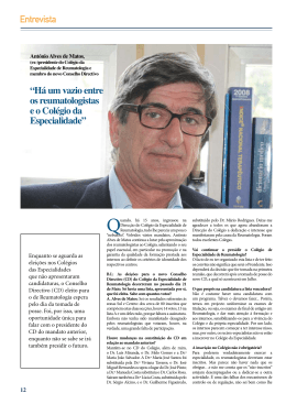 &ldquo;H&aacute; um vazio entre os reumatologistas e o Col&eacute;gio da Especialidade&rdquo;