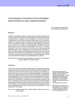 A tecnologia e-Commerce como estratégia determinante no