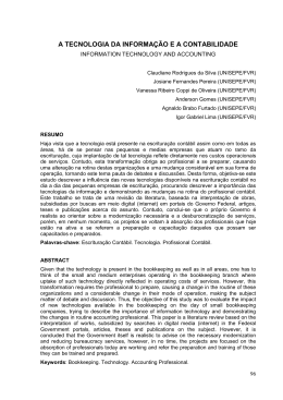 A TECNOLOGIA DA INFORMA&Ccedil;&Atilde;O E A CONTABILIDADE
