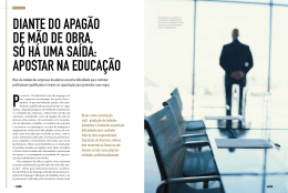 Diante Do apagão De mão De obra, só há uma saíDa