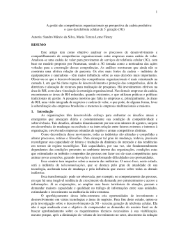 1 A gest&atilde;o das compet&ecirc;ncias organizacionais na