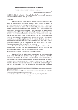 A REVOLU&Ccedil;&Atilde;O COPERNICANA NA PEDAGOGIA THE