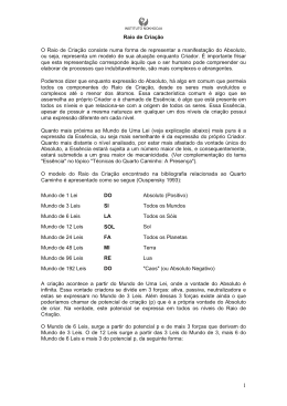 Raio de Cria&ccedil;&atilde;o O Raio de Cria&ccedil;&atilde;o consiste