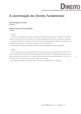 A concretiza&ccedil;&atilde;o dos Direitos Fundamentais