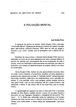 A POLUIÇÃO MENTAL - Instituto do Ceará