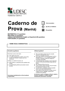 Prova Objetiva - Matutino