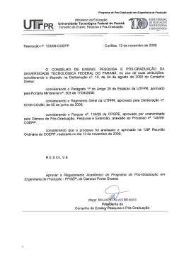 Programa de P&oacute;s-Gradua&ccedil;&atilde;o em Engenharia de Produ&ccedil;&atilde;o