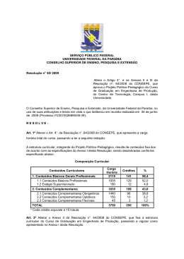 Resolução nº 40/2009 - Universidade Federal da Paraíba
