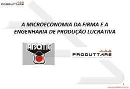 a microeconomia da firma e a engenharia de produ&ccedil;&atilde;o