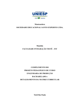 Engenharia de Produ&ccedil;&atilde;o - Faculdade Integra&ccedil;&atilde;o Tiet&ecirc; FIT