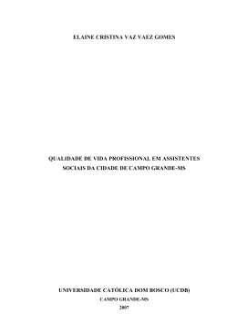 elaine cristina vaz vaez gomes qualidade de vida profissional em