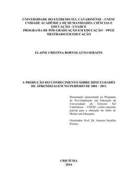Disserta&ccedil;&atilde;o - Universidade do Extremo Sul Catarinense