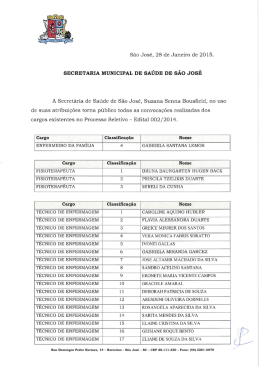 convocação – processo seletivo edital 002-2014