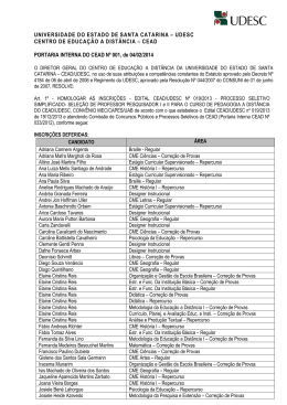 Homologa&ccedil;&atilde;o das Inscri&ccedil;&otilde;es - Cead