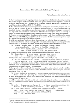 Extraposition of Relative Clauses in the History of