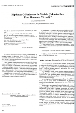 coMUNICAÇÃo BREVE - Sociedade Portuguesa de Pediatria