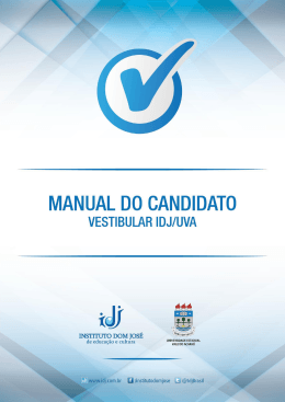 Manual do Candidato Vestibular Complementar 2016.1 UVA/IDJ