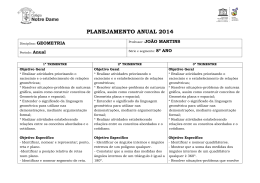 PLANEJAMENTO ANUAL 2014