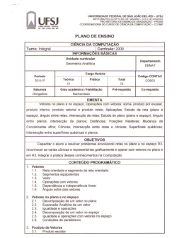 Geometria Anal&iacute;tica