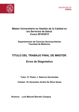ERROS DE DIAGN&Oacute;STICO - Universidad de Murcia