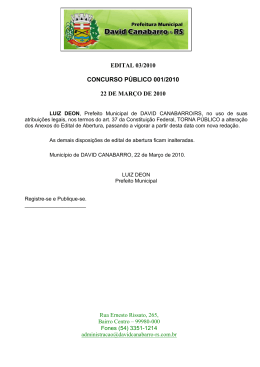 Edital de Concurso