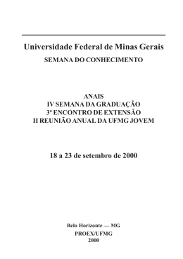 Universidade Federal de Minas Gerais