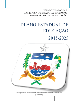 PLANO ESTADUAL DE EDUCA&Ccedil;&Atilde;O 2015-2025