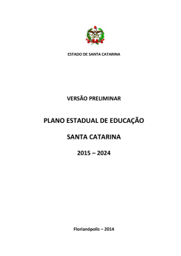 plano estadual de educa&ccedil;&atilde;o santa catarina