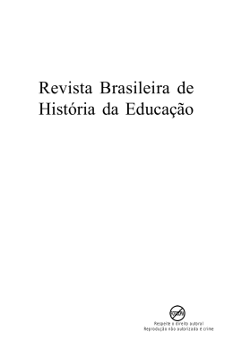 Revista Brasileira de Hist&oacute;ria da Educa&ccedil;&atilde;o