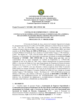 GOVERNO DO ESTADO DO ACRE Secretaria de Estado da Gest&atilde;o
