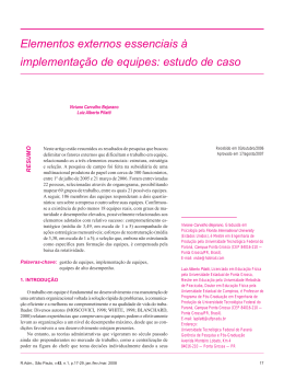 Elementos externos essenciais &agrave; implementa&ccedil;&atilde;o de equipes