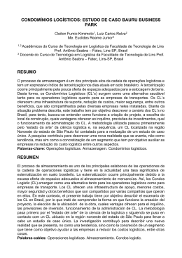 Artigo Condom&iacute;nios Log&iacute;sticos &ndash; Estudo de caso Bauru Business Park